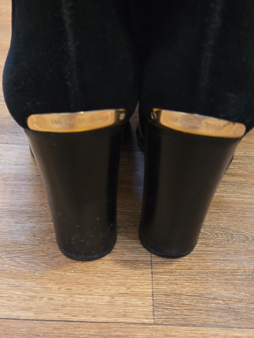 Michael Kors Regina Black Suede Slouchy High Boots - Picture 3 of 4
